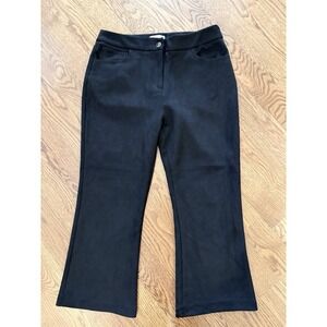 Nanette Lepore Womens Pants Black Size Large Pull‎ On Bootcut Rayon Blend